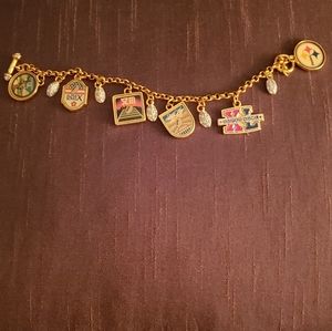 Danbury mint Steelers Superbowl charm bracelet